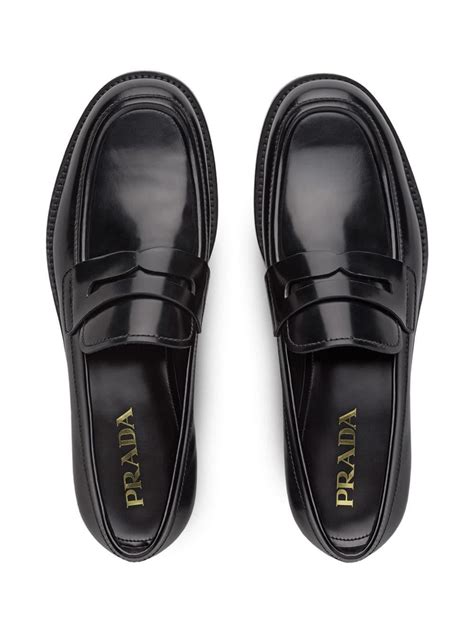 loafers mens prada|prada men's loafers black.